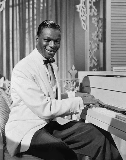1953 American Jazz Pianist Nat King Cole Glossy Keychain Musical Keychain