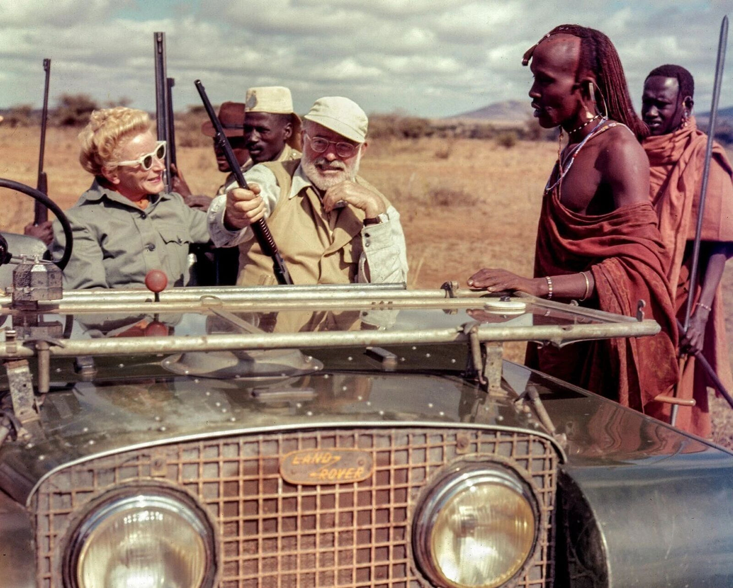 1953 Author Ernest Hemingway With Wife Mary In Kenya 300 Piece Jigsaw Puzzle