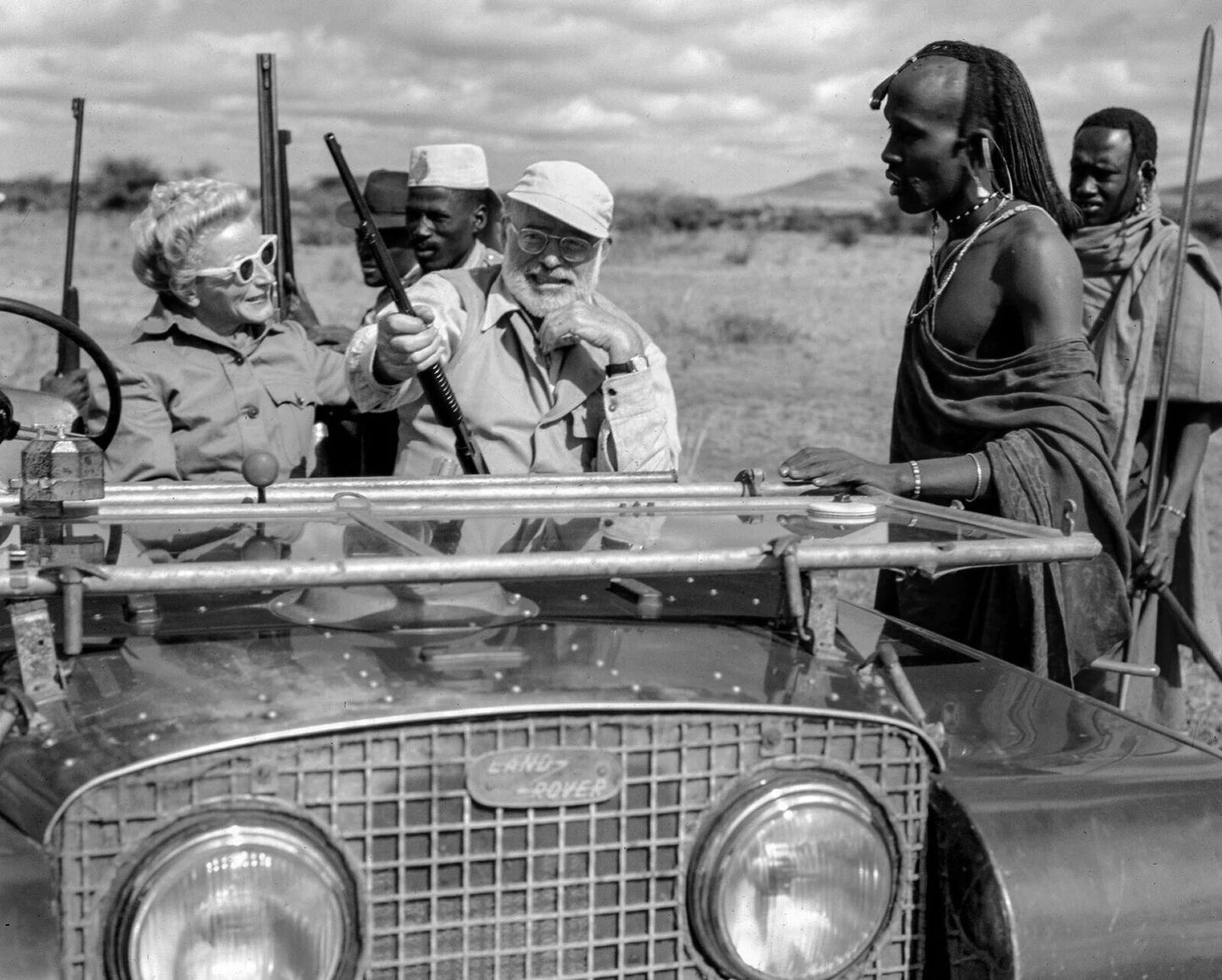1953 Author Ernest Hemingway With Wife Mary In Kenya Retro Magnet Picture