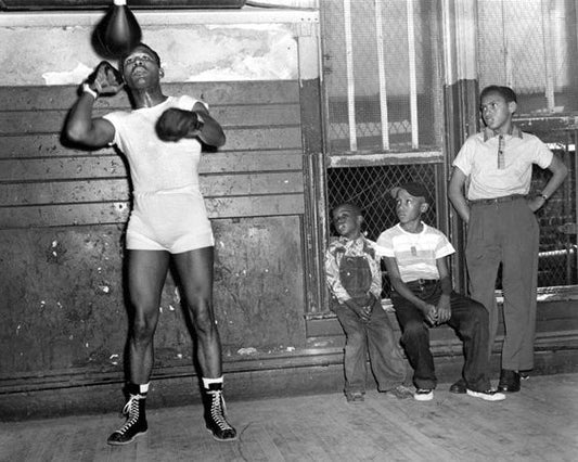 1953 Champion Boxer Sugar Ray Robinson Glossy Boxing Magnet Training Print