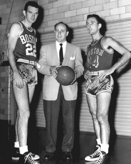 1953 Ed Macauley, Red Auerbach And Bob Cousy Glossy Magnet Boston Celtics