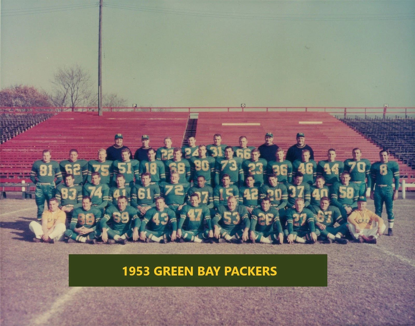 1953 Green Bay Packers Team Keychain Football Nfl Picture