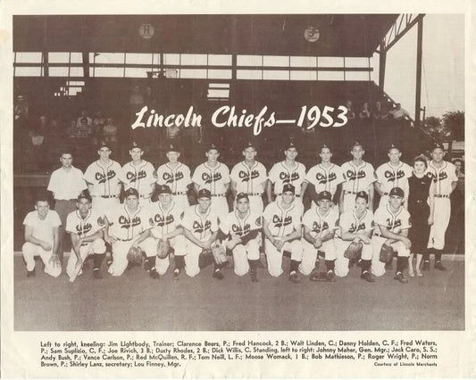 1953 Lincoln Chiefs Team Magnet Baseball Picture Western League Nebraska