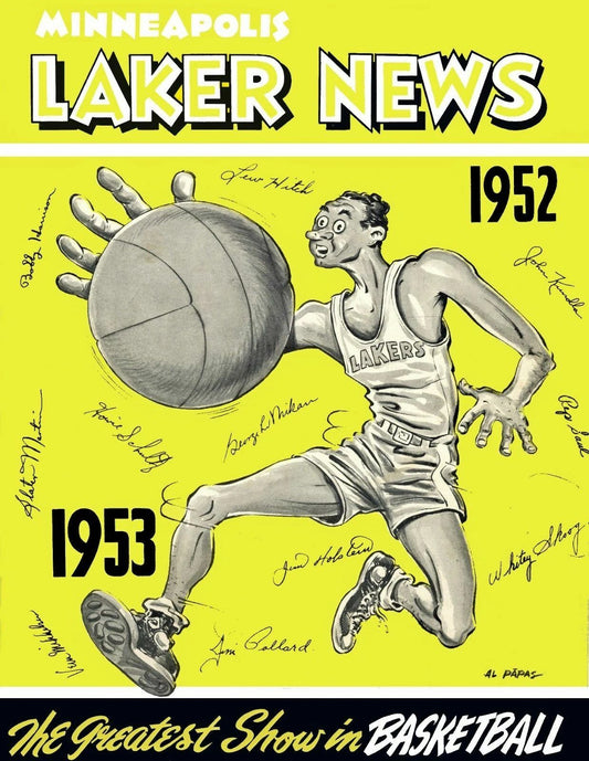 1953 Minneapolis Lakers Photo Basketball Picture Nba La