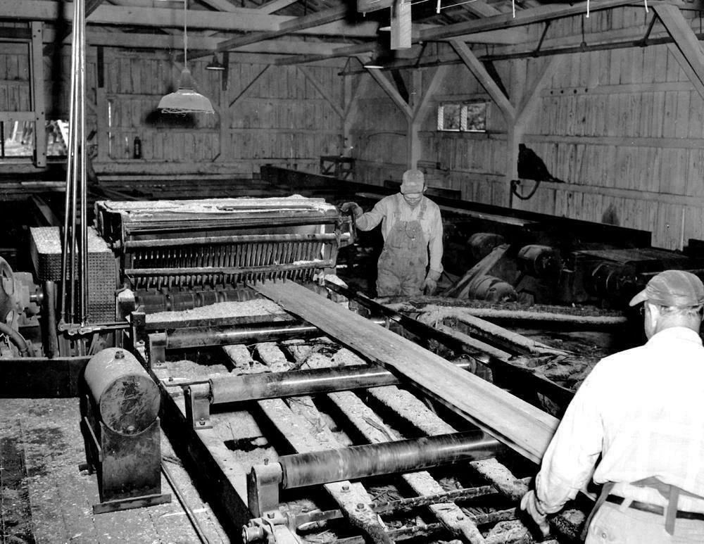 1953 Moore Sawmill O'Brien Oregon Old Keychain Picture Reprint