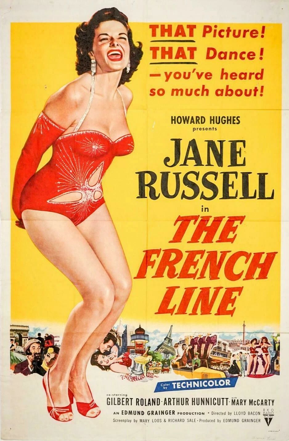 1953 Movie Poster Jane Russell French Line Retro Photo Picture Reprint 8 X 10