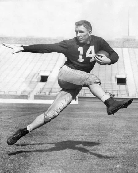 1953 Notre Dame Johnny Lattner Glossy Magnet College Heisman Pose Print