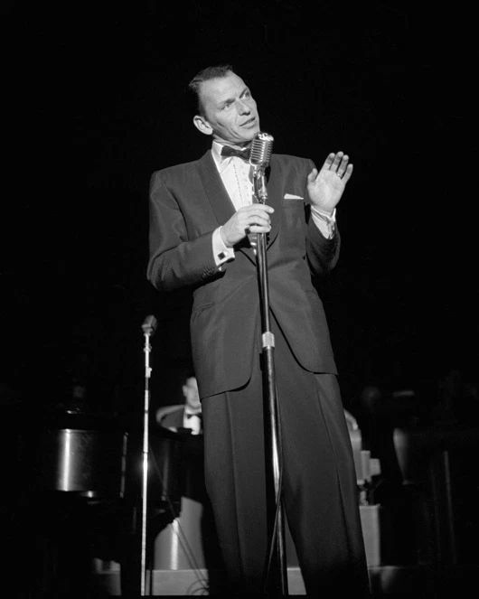 1953 Singer Frank Sinatra Glossy Keychain Celebrity Print Music Keychain