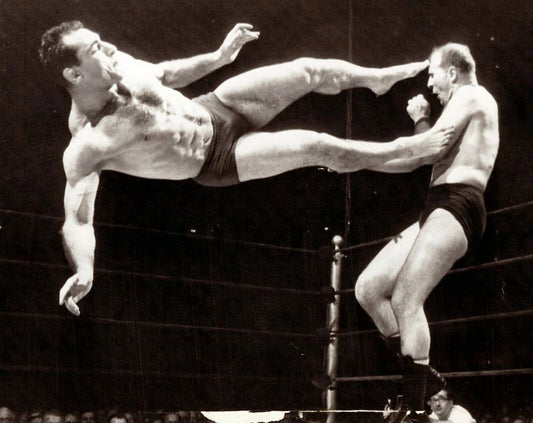 1954 Antonino Rocca & Hans Schmidt Vintage Retro Wrestling Picture Photo