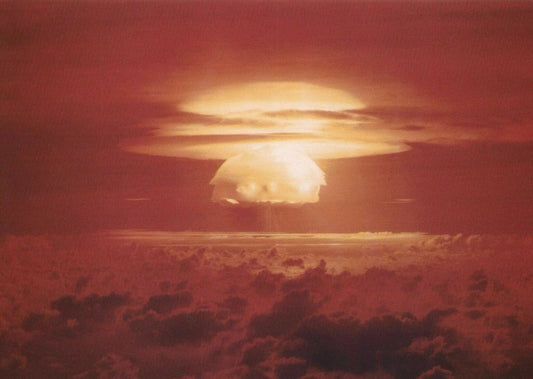 1954 Castle Bravo Blast Nuclear Atomic Bomb Explosion Picture Keychain