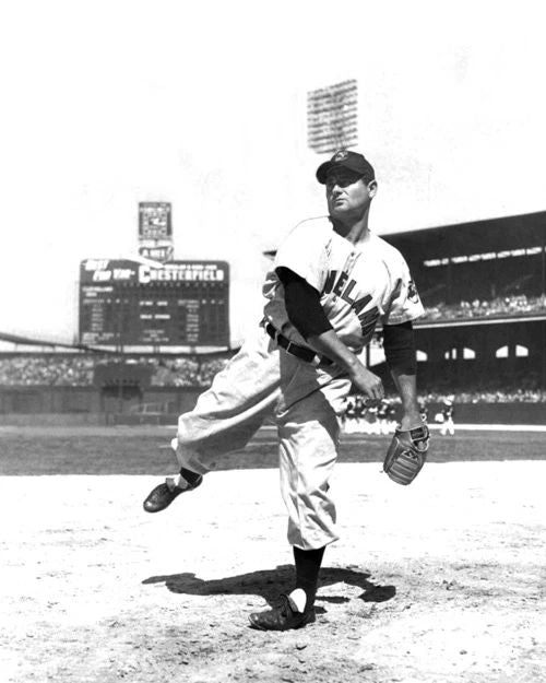 1954 Cleveland Indians Early Wynn Glossy Magnet Major League Baseball Print