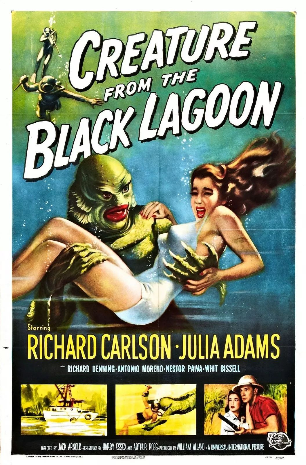 1954 Creature From The Black Lagoon Movie Magnet Richard Carlson