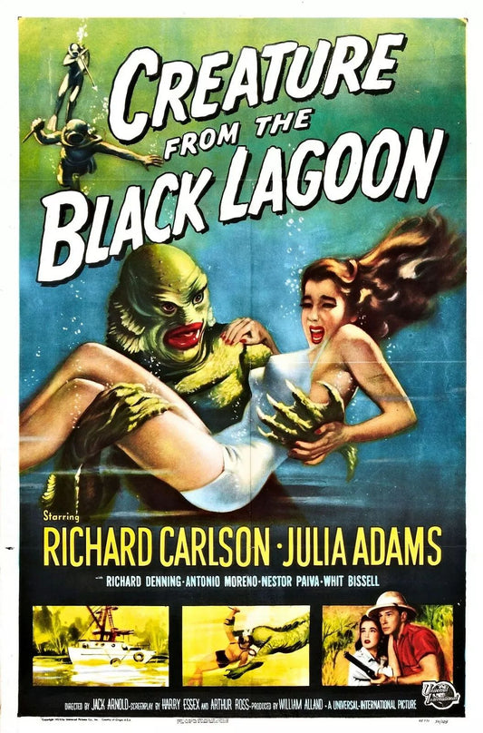 1954 Creature From The Black Lagoon Movie Poster Print Richard Carlson