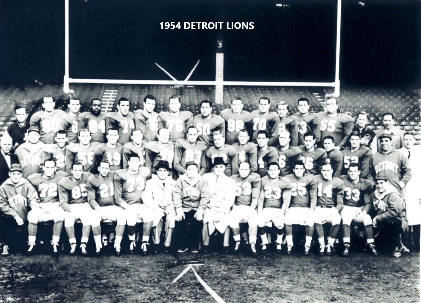 1954 Detroit Lions Team Magnet Football Nfl Picture