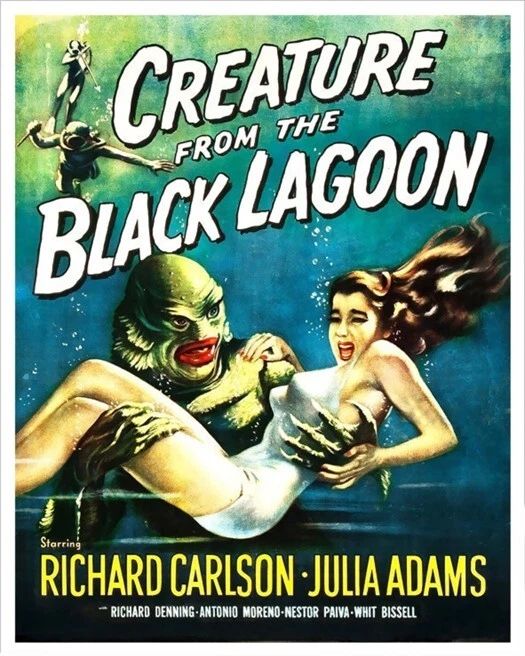 1954 Horror Film Creature From The Black Lagoon Magnet Magnet Movie Print