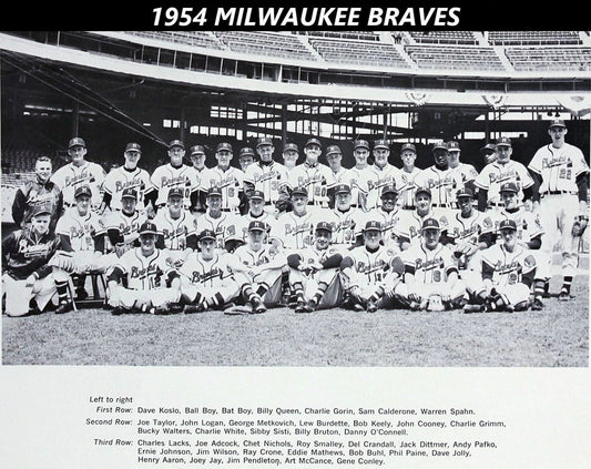1954 Milwaukee Braves Team Keychain Baseball Picture Mlb