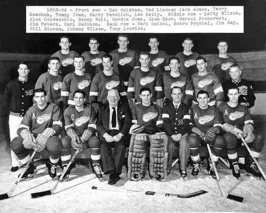 1954 Nhl Champions Detroit Red Wings Glossy Magnet Print Stanley Cup Magnet