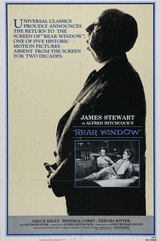 1954 Rear Window Movie Poster James Stewart Grace Kelly Alfred Hitchcock