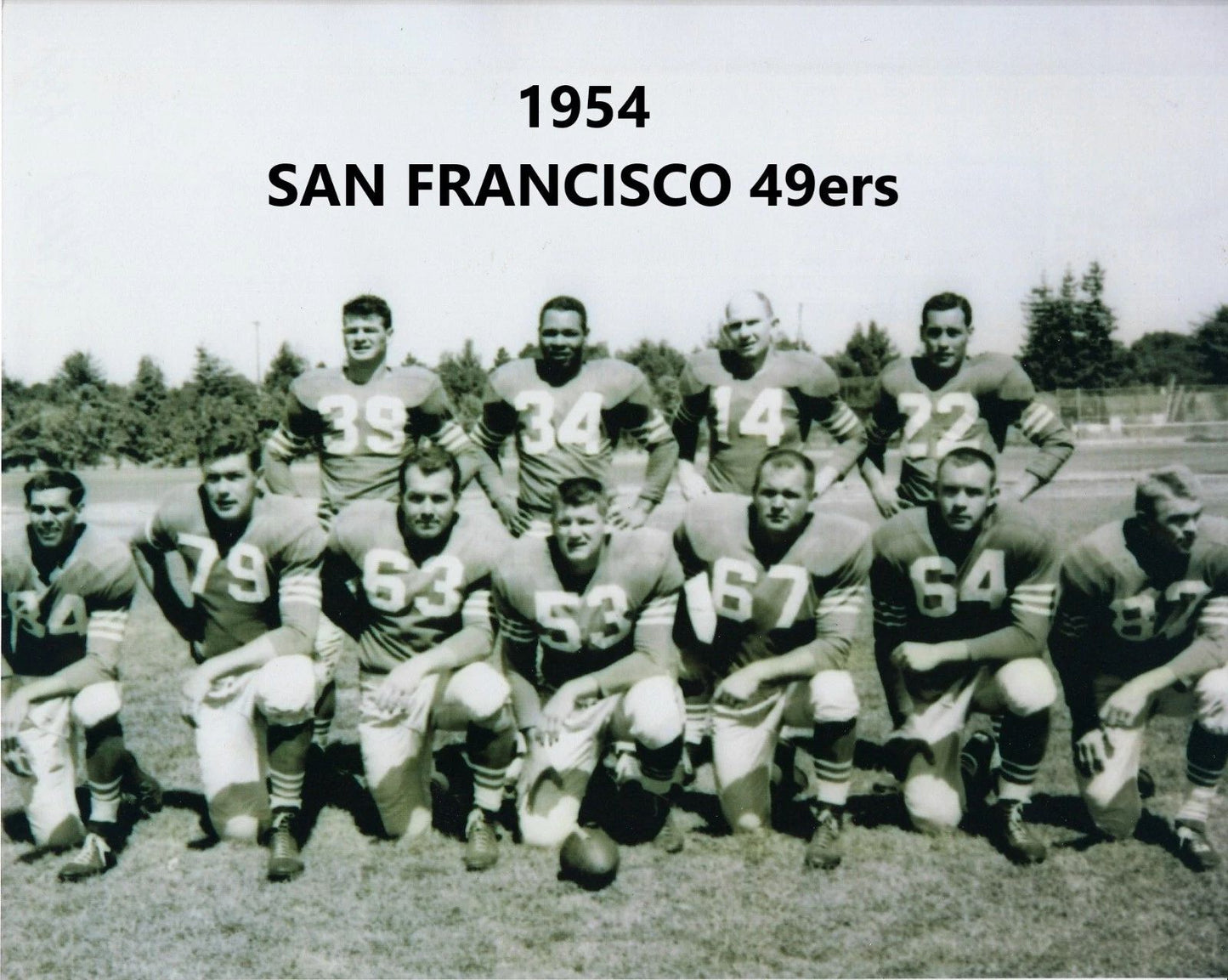 1954 San Francisco 49Ers Team Magnet Football Picture Niners Nfl