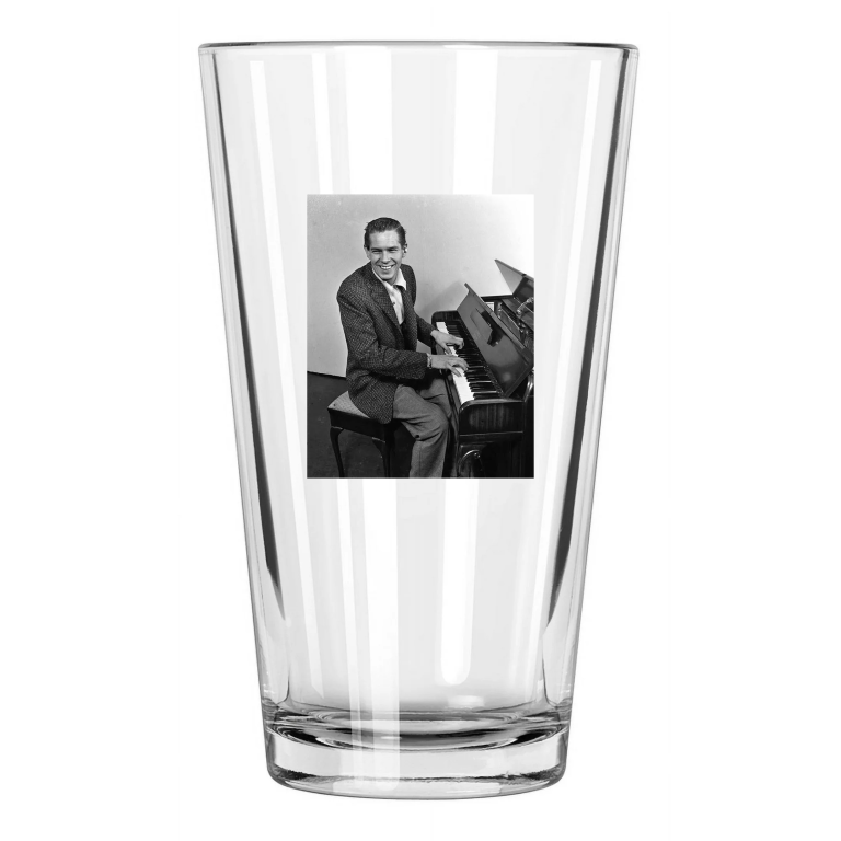 1955 American Singer Johnnie Ray 8X10 Photo Piano Pint Beer Drinking Glass