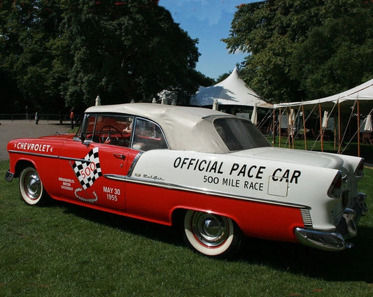 1955 Chevrolet Official Indy 500 Pace Car Classic Race Car Picture Magnet