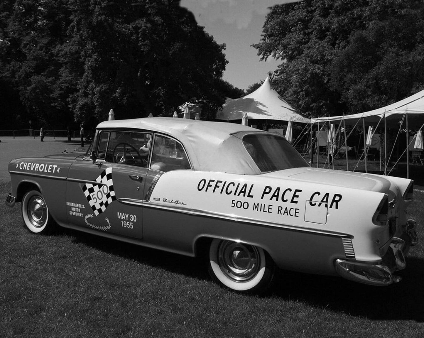 1955 Chevrolet Official Indy 500 Pace Car Retro Race Car Picture Magnet