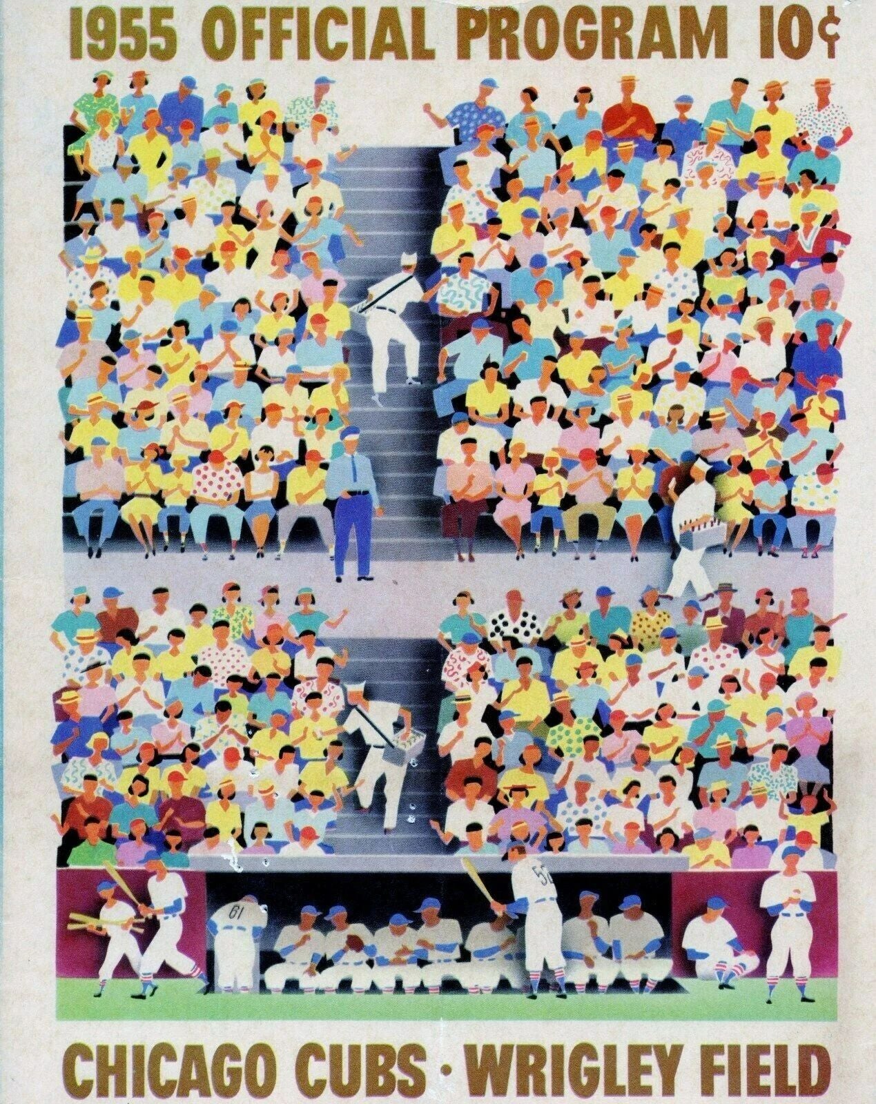 1955 Chicago Cubs Magnet Baseball Picture Mlb
