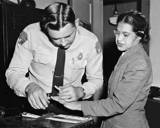 1955 Civil Rights Activist Rosa Parks Glossy Magnet Fingerprints Print