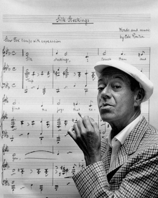 1955 Composer Songwriter Cole Porter Glossy Keychain Silk Stockings Print