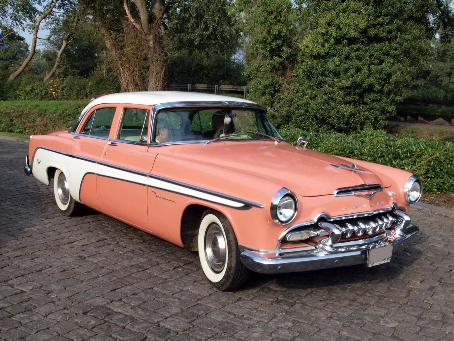 1955 Desoto Fire Dome 4 Door Sedan Retro Classic Car Picture Photo