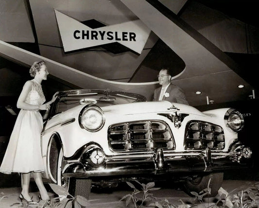 1955 Debut Chrysler Imperial Classic Retro Vintage Car Show Picture Magnet