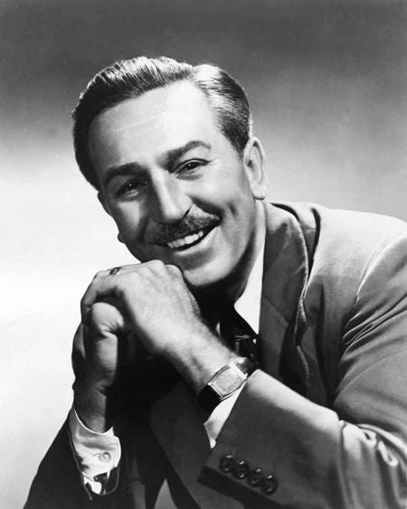 1955 Film Producer Walter 'Walt' Disney Glossy Keychain Portrait Print