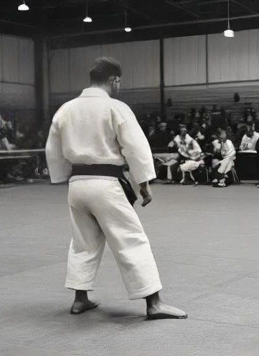 1955 Judoka In A Gi Japanese Vintage Style Art Magnet Magnet