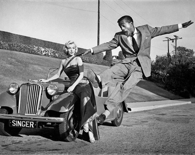 1955 Marilyn Monroe And Sammy Davis Jr Glossy Magnet Famous Actors Print