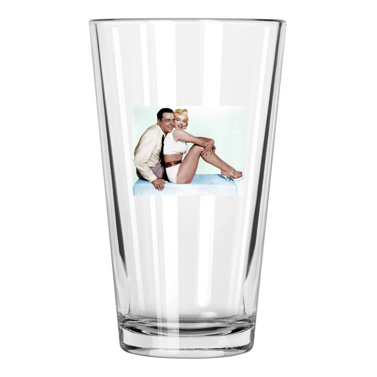 1955 Marilyn Monroe And Tom Ewell 'The Seven Year Itch' Pint Beer Drinking Glass