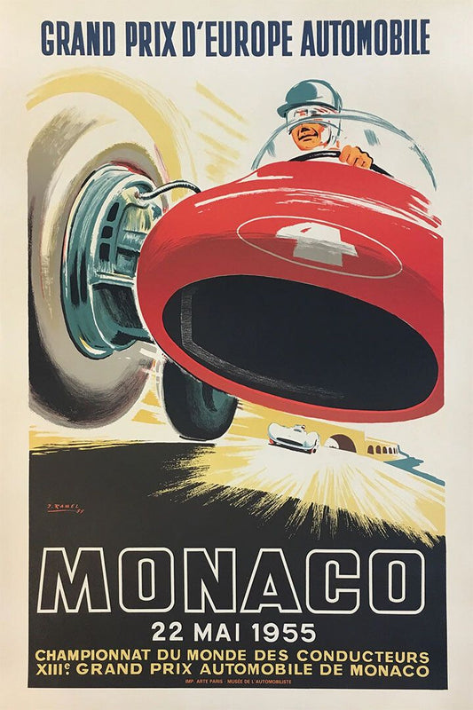1955 Monaco Grand Prix Auto Racing Print Jigsaw Puzzle