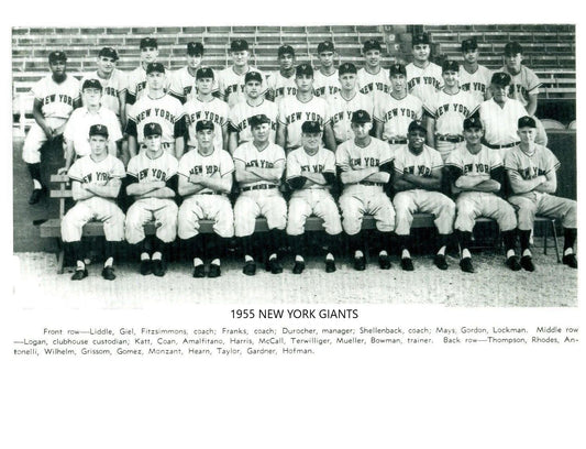 1955 New York Giants Team Keychain Baseball Picture Ny Mlb