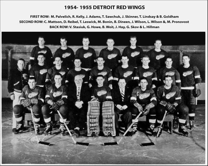 1955 Nhl Champions Detroit Red Wings Glossy Magnet Print Stanley Cup Magnet