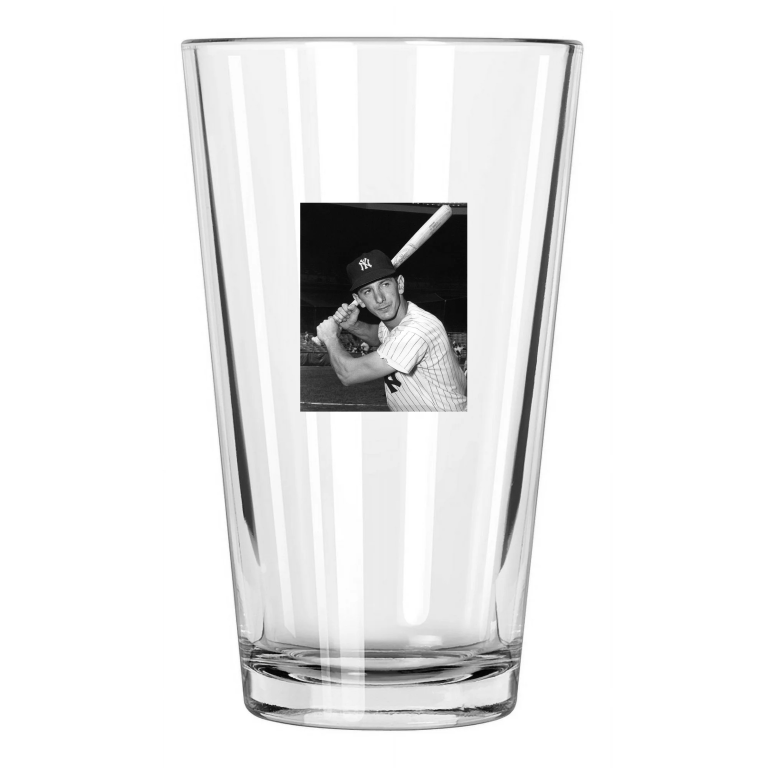 1955 New York Yankees Billy Martin Photo Baseball Pint Beer Drinking Glass