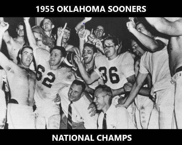 1955 Oklahoma Sooners Magnet Picture Ncaa Football Champs