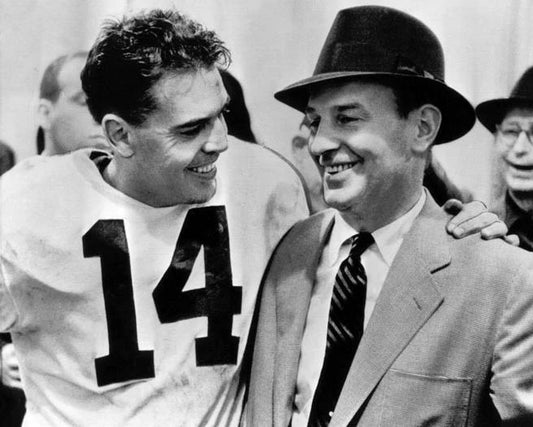 1955 Otto Graham And Paul Brown Glossy Magnet Cleveland Browns Magnet