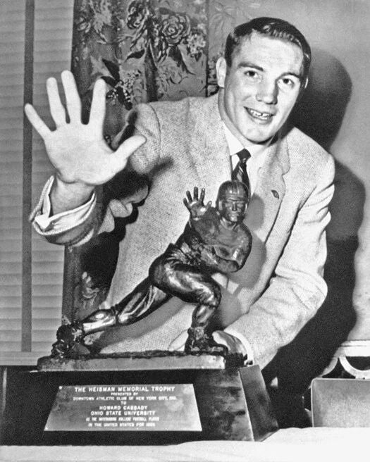 1955 Ohio State Howard Hopalong Cassady Glossy Magnet Heisman Trophy Magnet 2