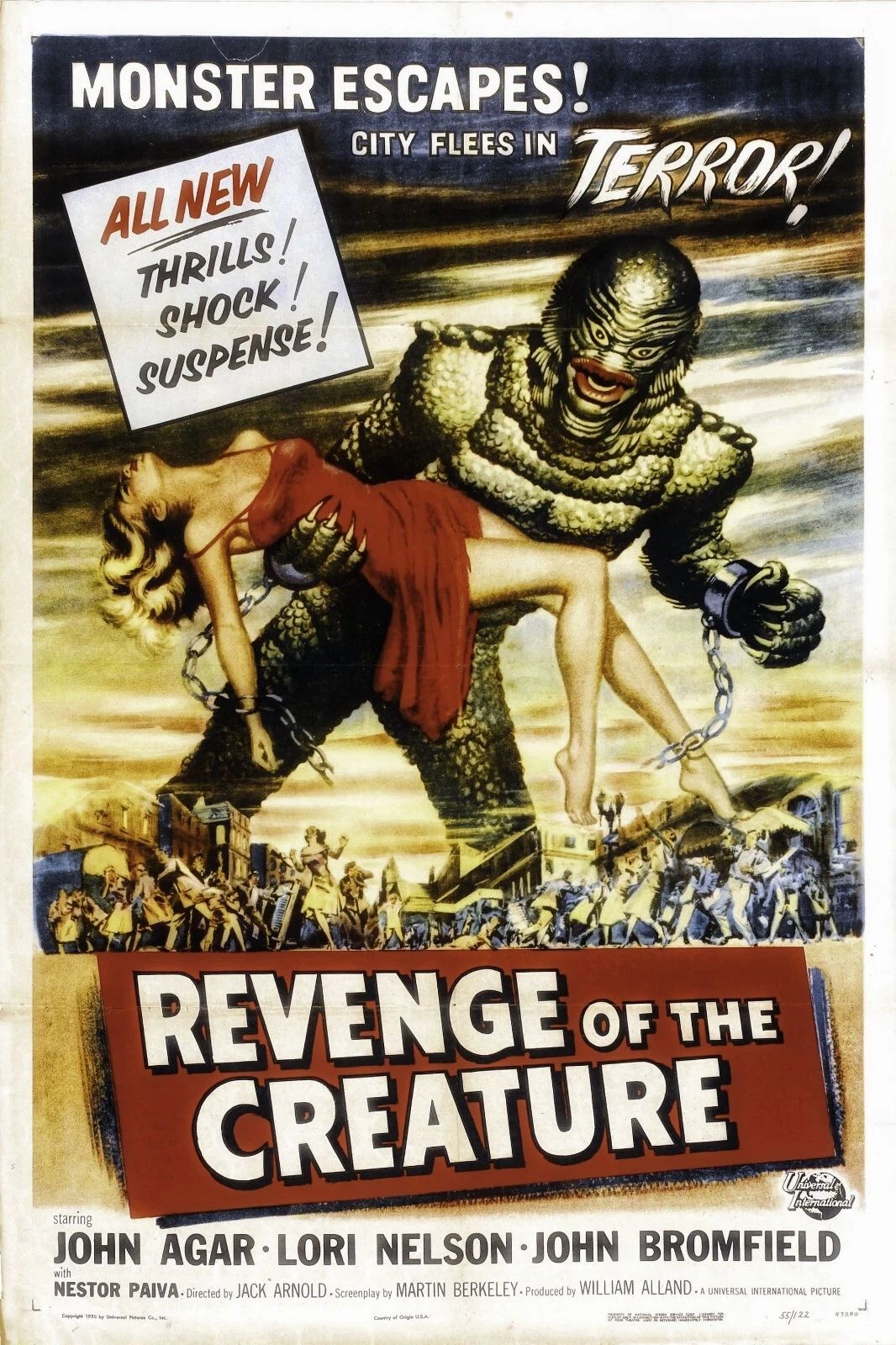 1955 Revenge Of The Creature Movie John Agar Lori Nelson 300 Piece Jigsaw Puzzle