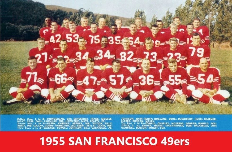 1955 San Francisco 49Ers Team Keychain Football Picture Niners Nfl