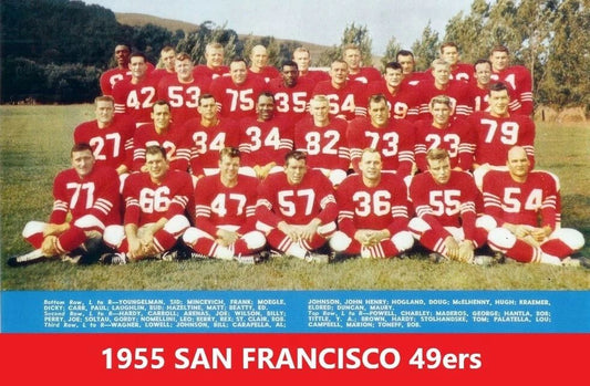 1955 San Francisco 49Ers Team Magnet Football Picture Niners Nfl