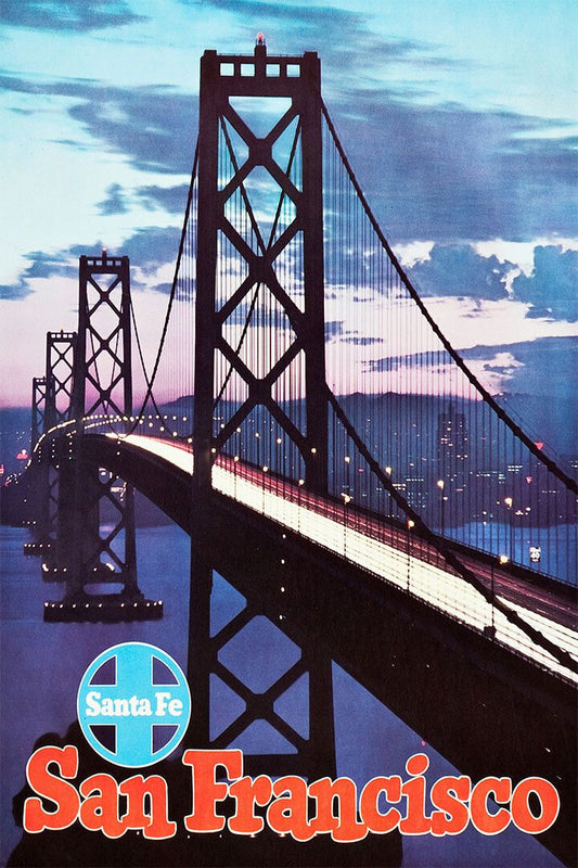 1955 Santa Fe San Francisco Vintage Style Railway Jigsaw Puzzle