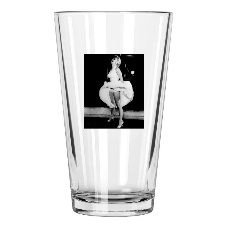 1955 'The Seven Year Itch' Marilyn Monroe Photo Film Pint Beer Drinking Glass