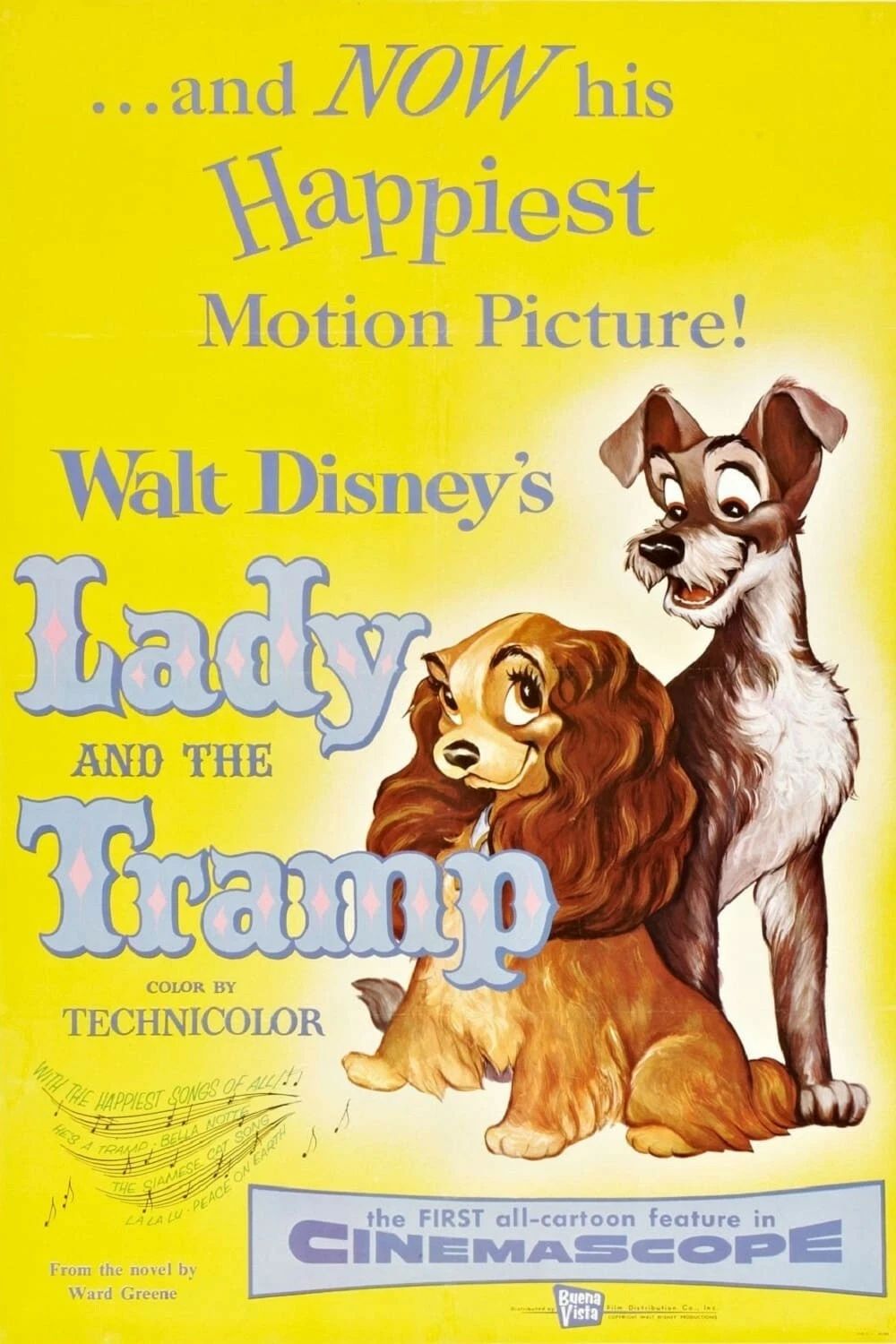 1955 Walt Disneys Lady And The Tramp Movie Magnet Darling Jock Bull
