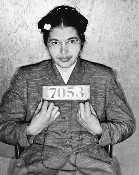 1955 Woman Activist Rosa Parks Mugshot Glossy Keychain Rights Keychain