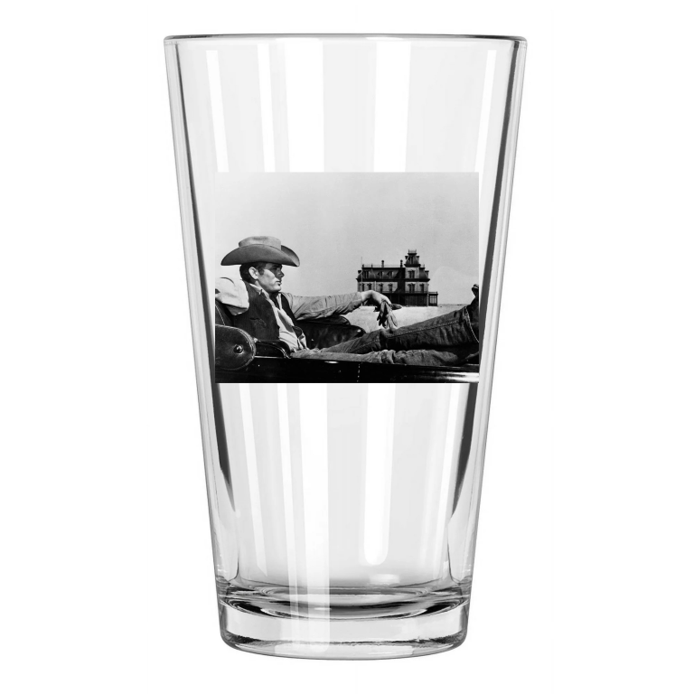 1956 American Actor James Dean 'Giant' Photo Movie 2 Pint Beer Drinking Glass